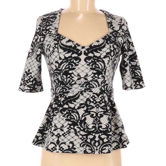 Anthro 9-H15 STCL short sleeve top peplum waist M - Picture 1 of 4